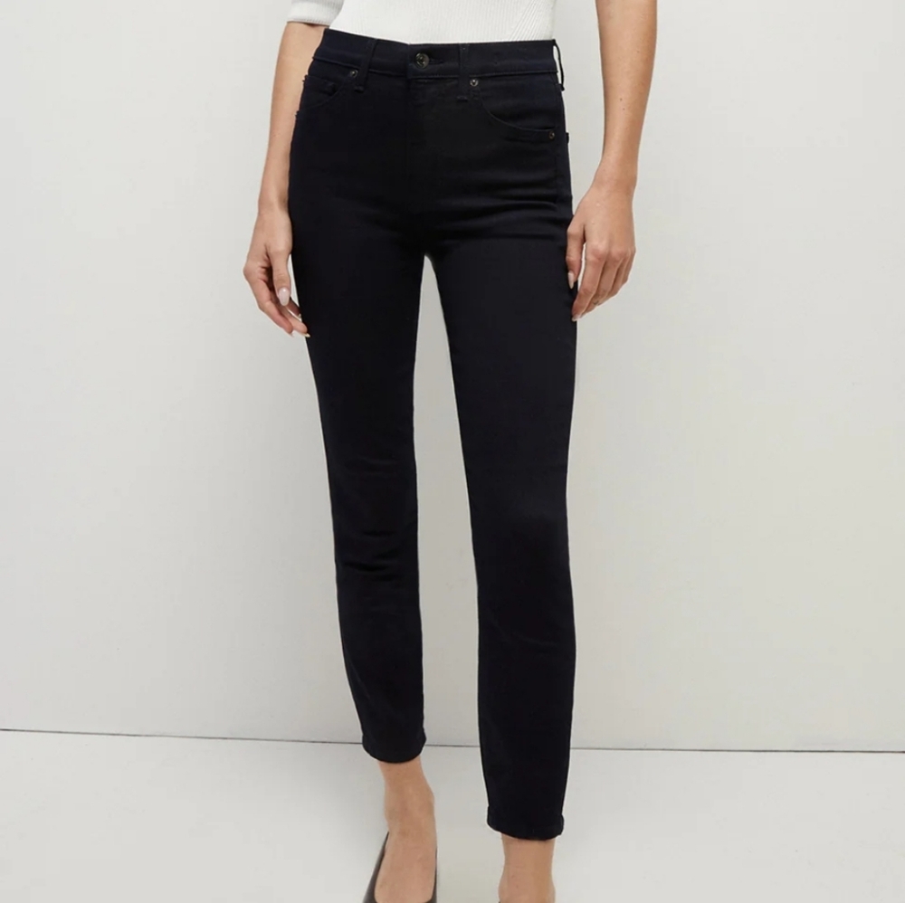 Veronica Beard Debbie‎ Ankle High Rise Skinny Black 26